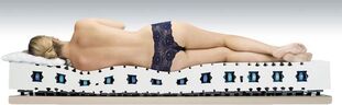 Gentle body position on the orthopedic mattress